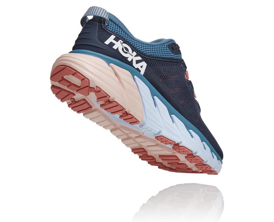 Hoka One One Running Shoes Womens Navy - Gaviota 3 - 68794FELS